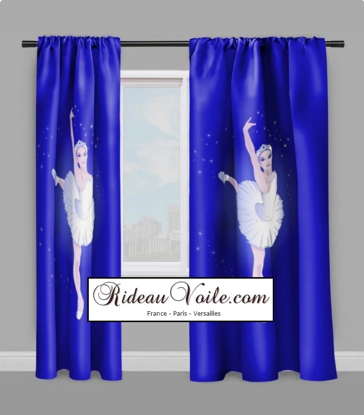 Tissu silhouette mètre imprimé motif danseuse ballerine ameublement couette