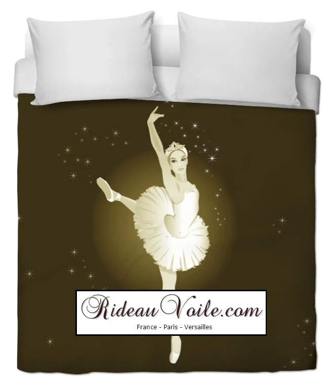 Tissu au mètre silhouette danseuse classique rideau couette voilage ameublement