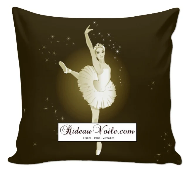 Tissu au mètre silhouette danseuse classique rideau couette voilage ameublement