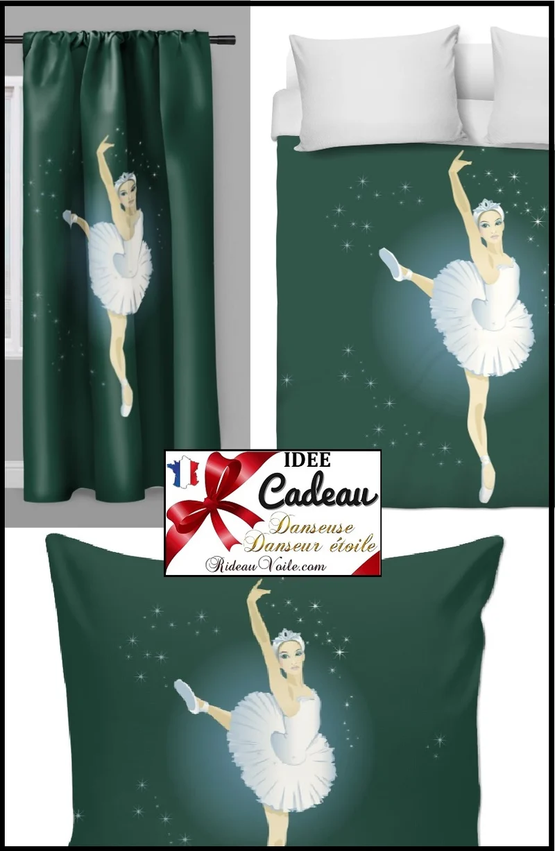 Tissu fille ameublement motif Danseuse étoile classique mètre rideau voilage