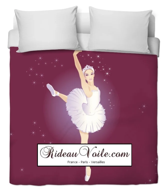 Tissu voilage décoration ameublement mètre motif silhouette Danseuse rideau couette