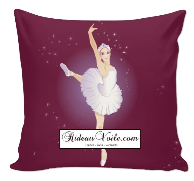 Tissu voilage décoration ameublement mètre motif silhouette Danseuse rideau couette