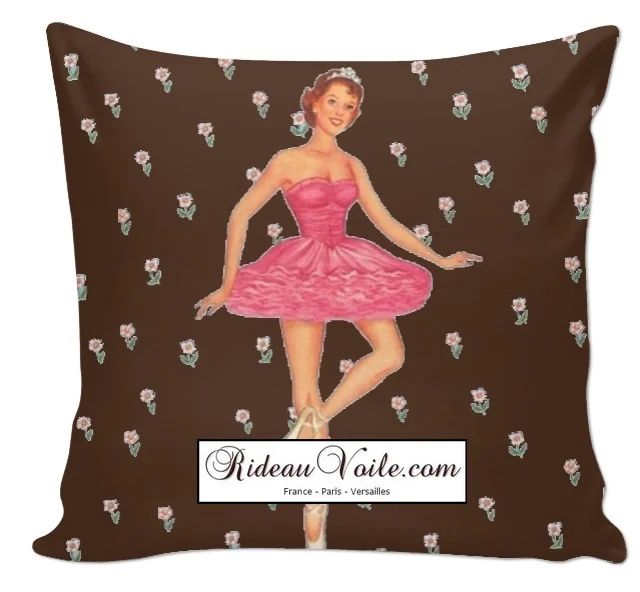Tissu ameublement mètre silhouette Danseuse étoile ballerine rideau couette voilage