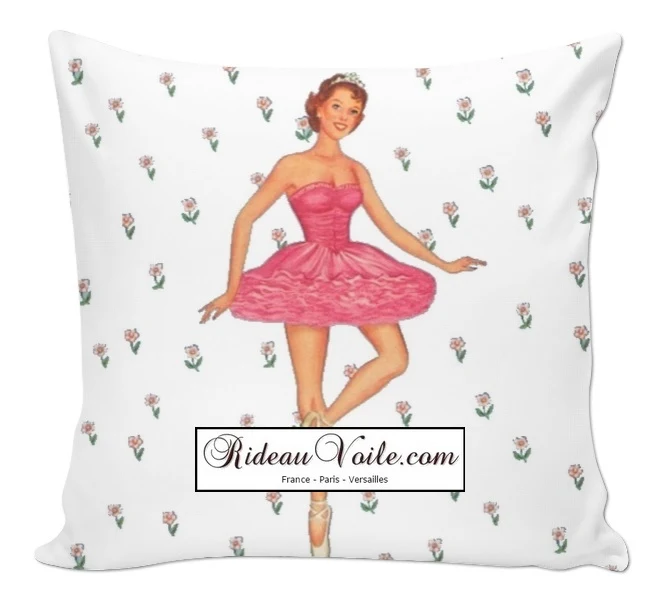 Tissu au mètre motif Danseuse ballet Classique étoile rideau housse couette voilage