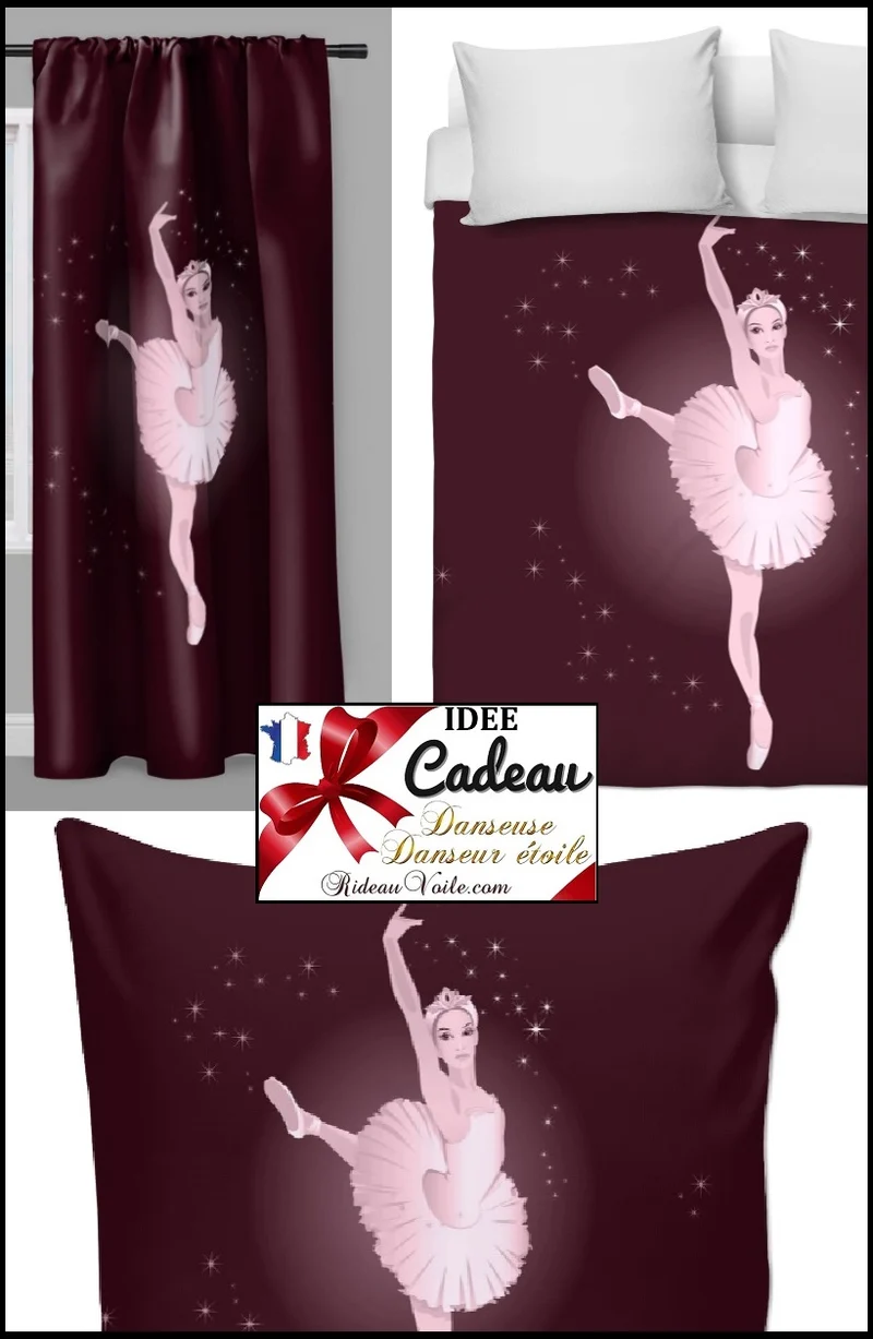 Tissu au mètre motif Danseuse Classique étoile décoration rideau housse couette