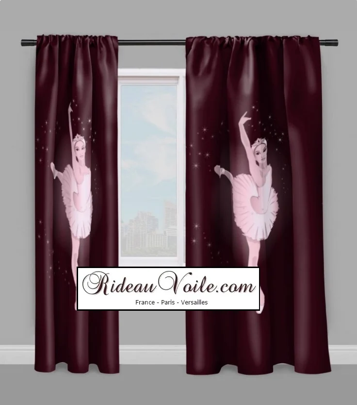 Tissu au mètre motif Danseuse Classique étoile décoration rideau housse couette