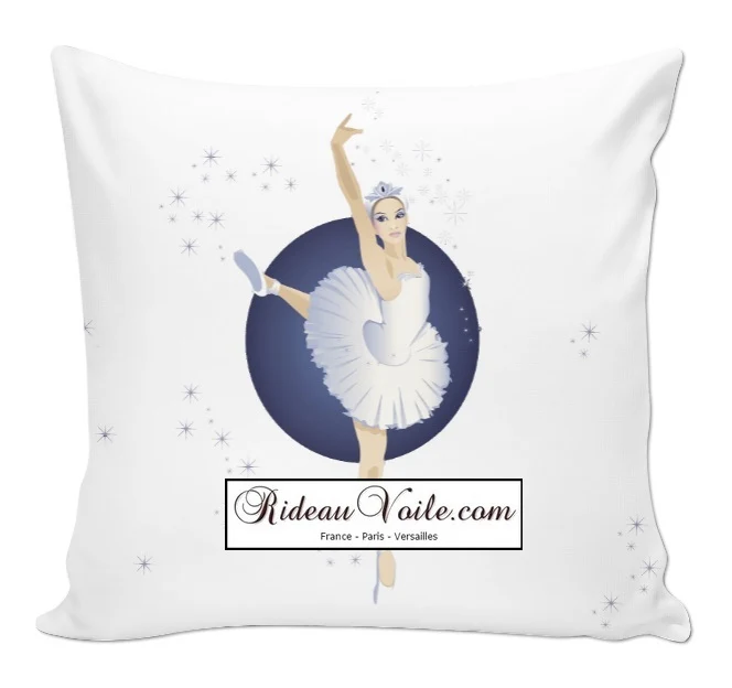 Tissu au mètre motif Danseuse Classique étoile Ballet Lac des Cygnes Opéra