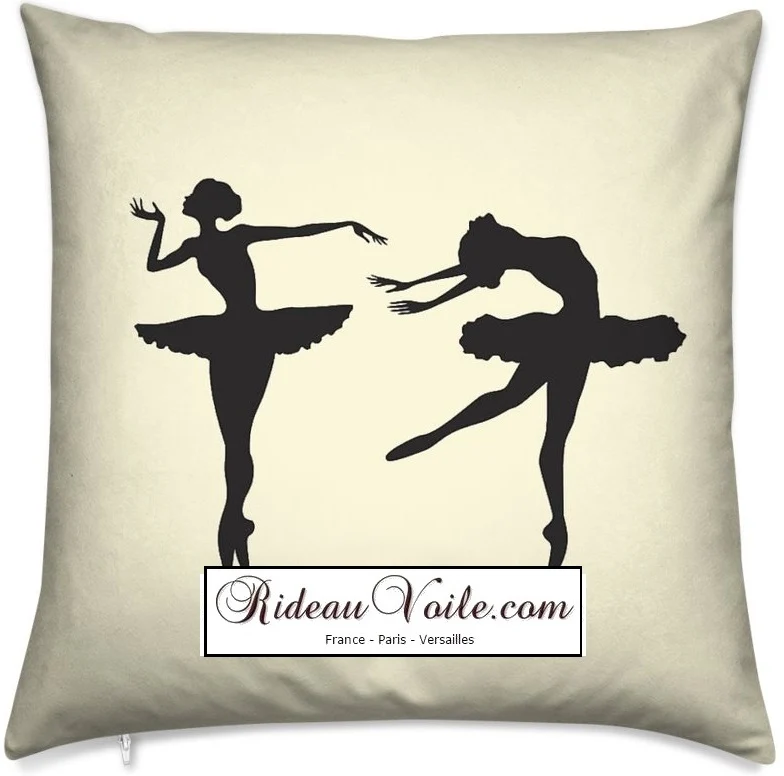 Tissu imprimé silhouette danseuse rideau couette voilage fabric dancer pattern ballerina