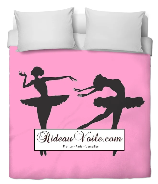 Motif tissu imprimé silhouette danseuses étoile classique rideau housse couette voilage