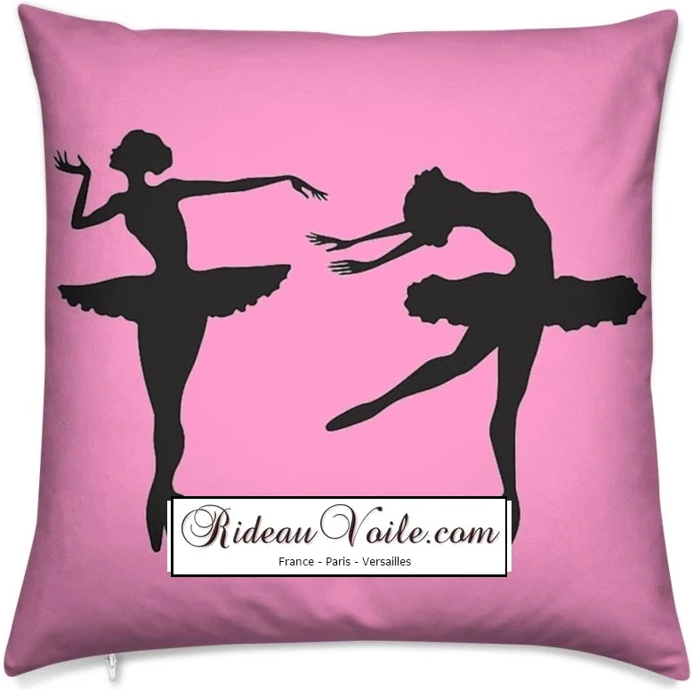 Motif tissu imprimé silhouette danseuses étoile classique rideau housse couette voilage