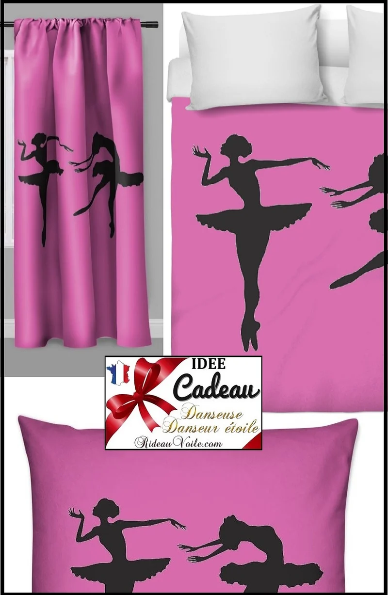 Tissu motif danseuses étoile classique Ballerine rideau housse couette voilage
