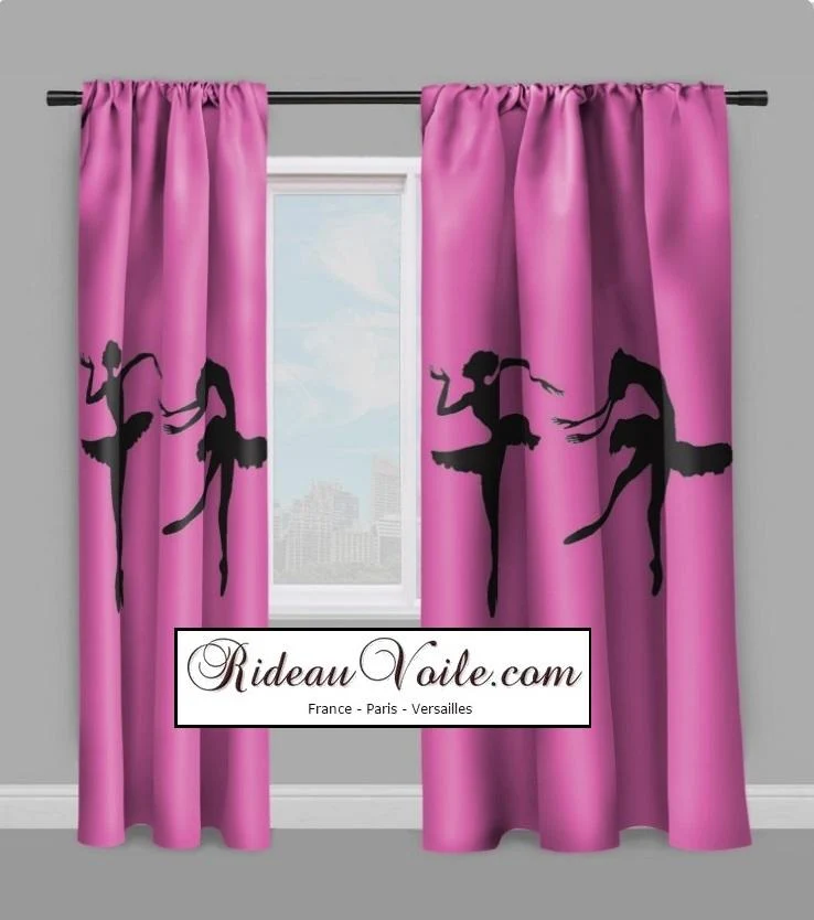 Tissu motif danseuses étoile classique Ballerine rideau housse couette voilage