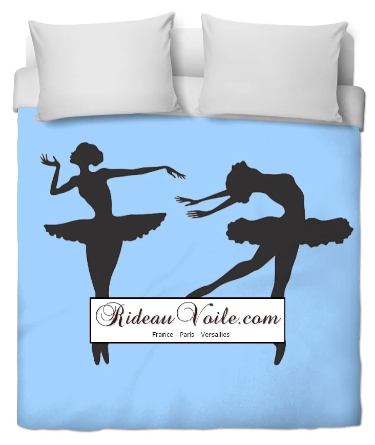 Tissu décoration enfant mètre rideau couette motif ballerine danseuse étoile classique