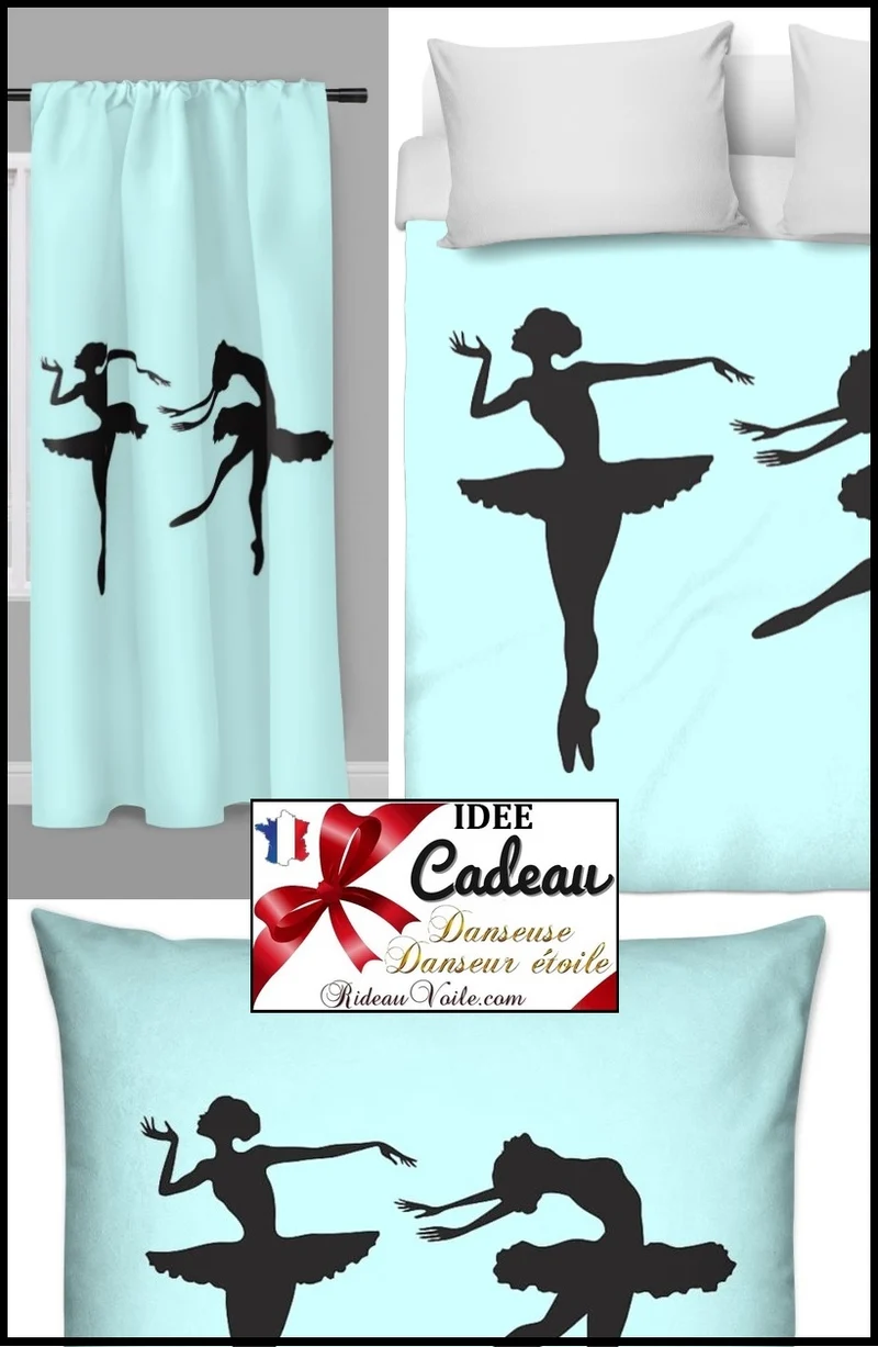 Tissu ballerina danseuse étoile mètre rideau housse couette motif ballerine classique