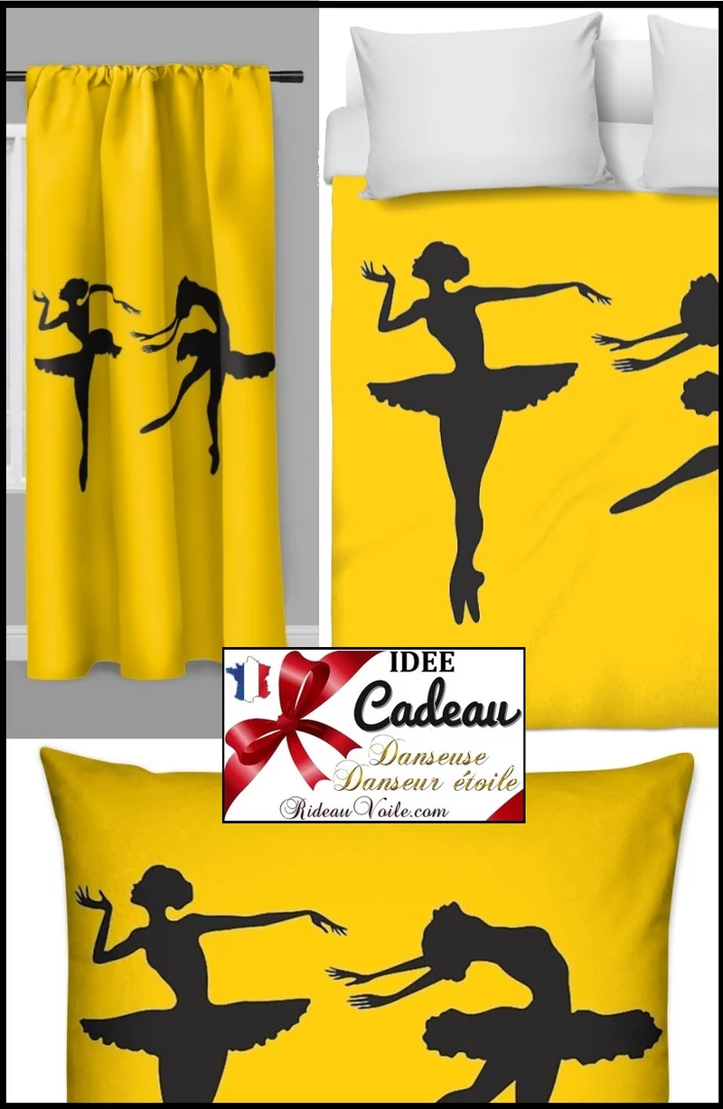 Tissu ballerina danseuse étoile mètre rideau couette motif ballerine classique