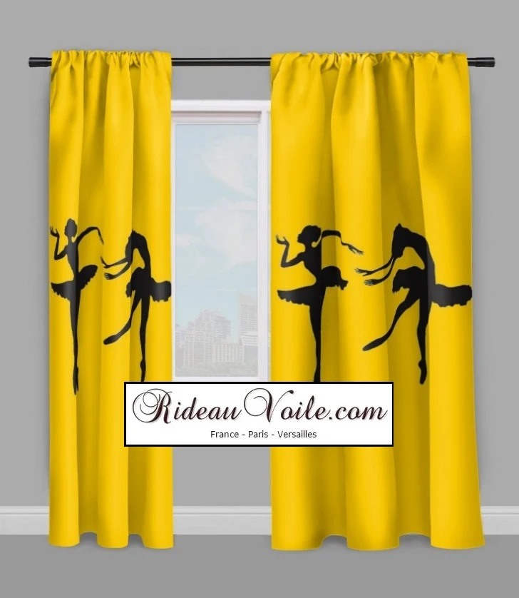 Tissu ballerina danseuse étoile mètre rideau couette motif ballerine classique