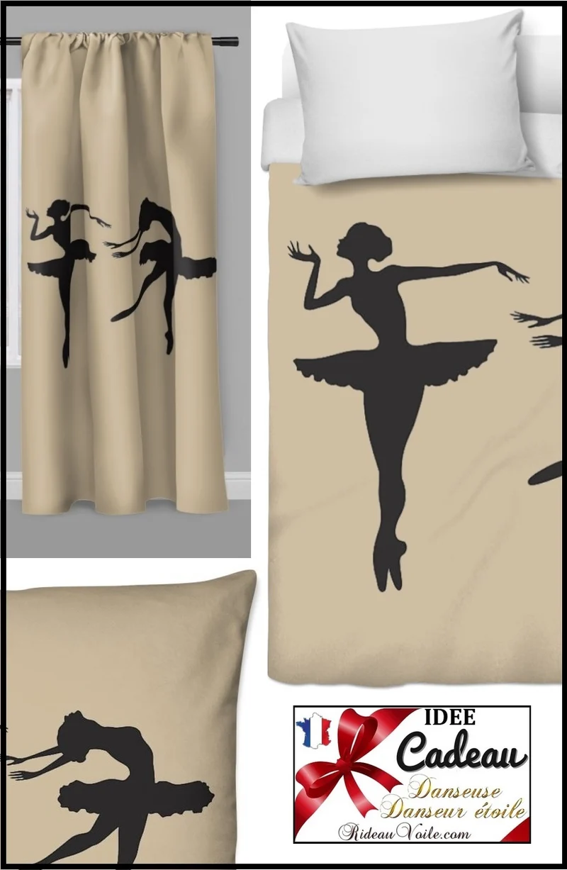 Tissu ballerina danseuse étoile mètre rideau couette motif ballerine classique