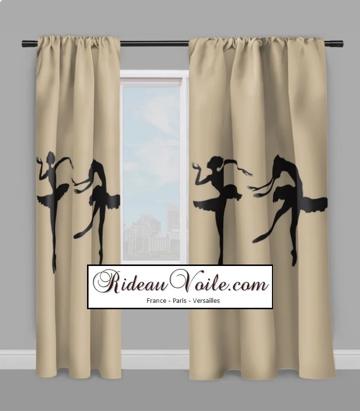 Tissu ballerina danseuse étoile mètre rideau couette motif ballerine classique