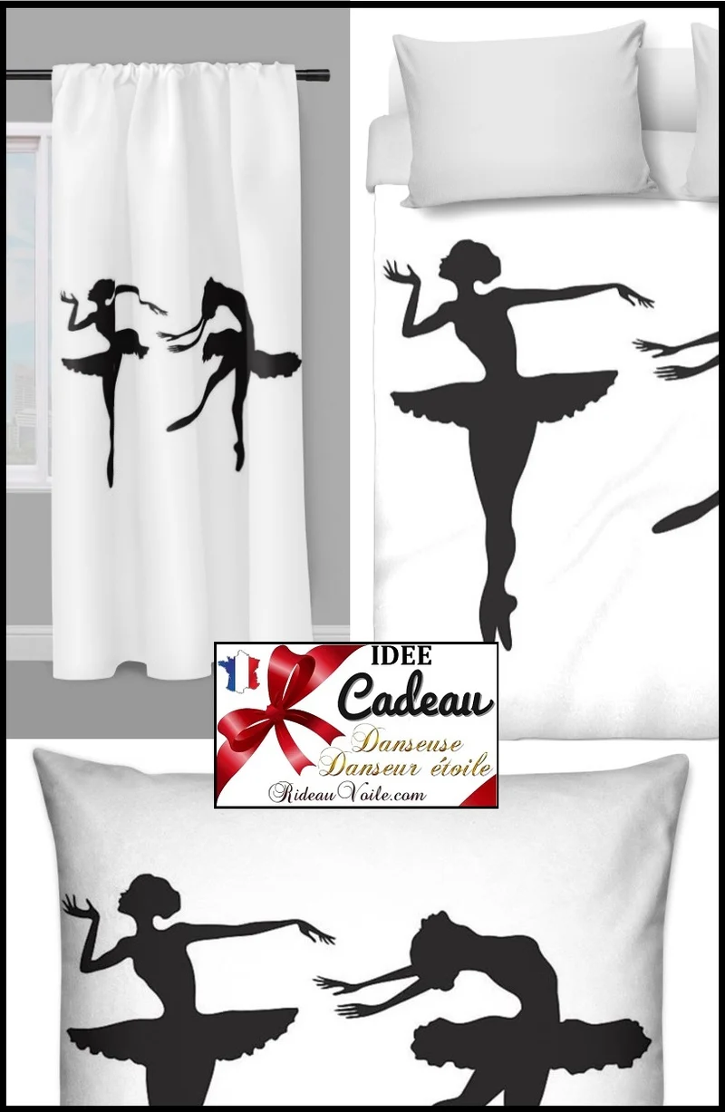 Tissu ameublement danseuse étoile mètre rideau couette motif ballerine classique