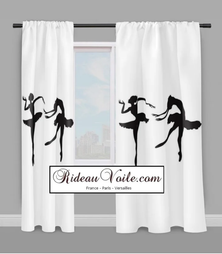 Tissu ameublement danseuse étoile mètre rideau couette motif ballerine classique