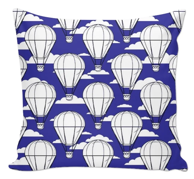 Tissu chambre motif pois rond montgolfière mètre rideau housse couette enfant déco