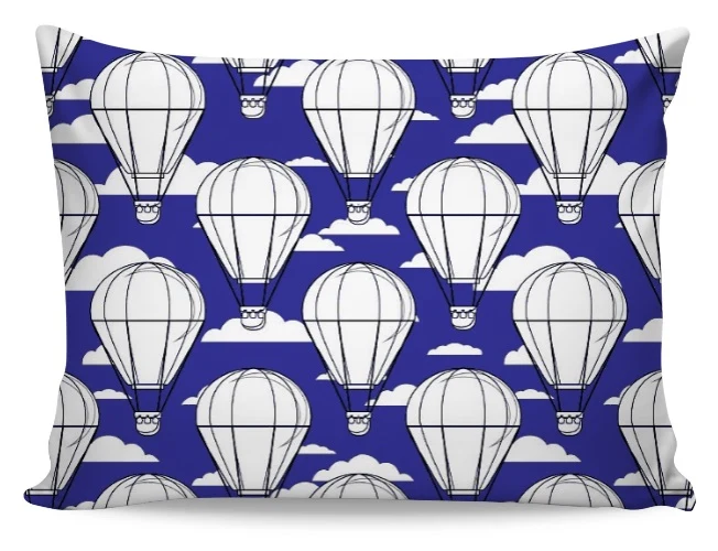 Tissu chambre motif pois rond montgolfière mètre rideau housse couette enfant déco
