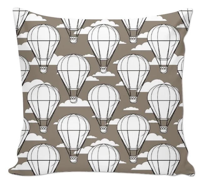 Tissu enfant décoration motif pois rond montgolfière mètre rideau housse couette