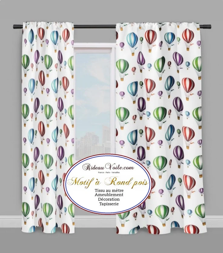 Tissu ameublement motif pois dot pattern fabric mètre meter décoration rideau drapes