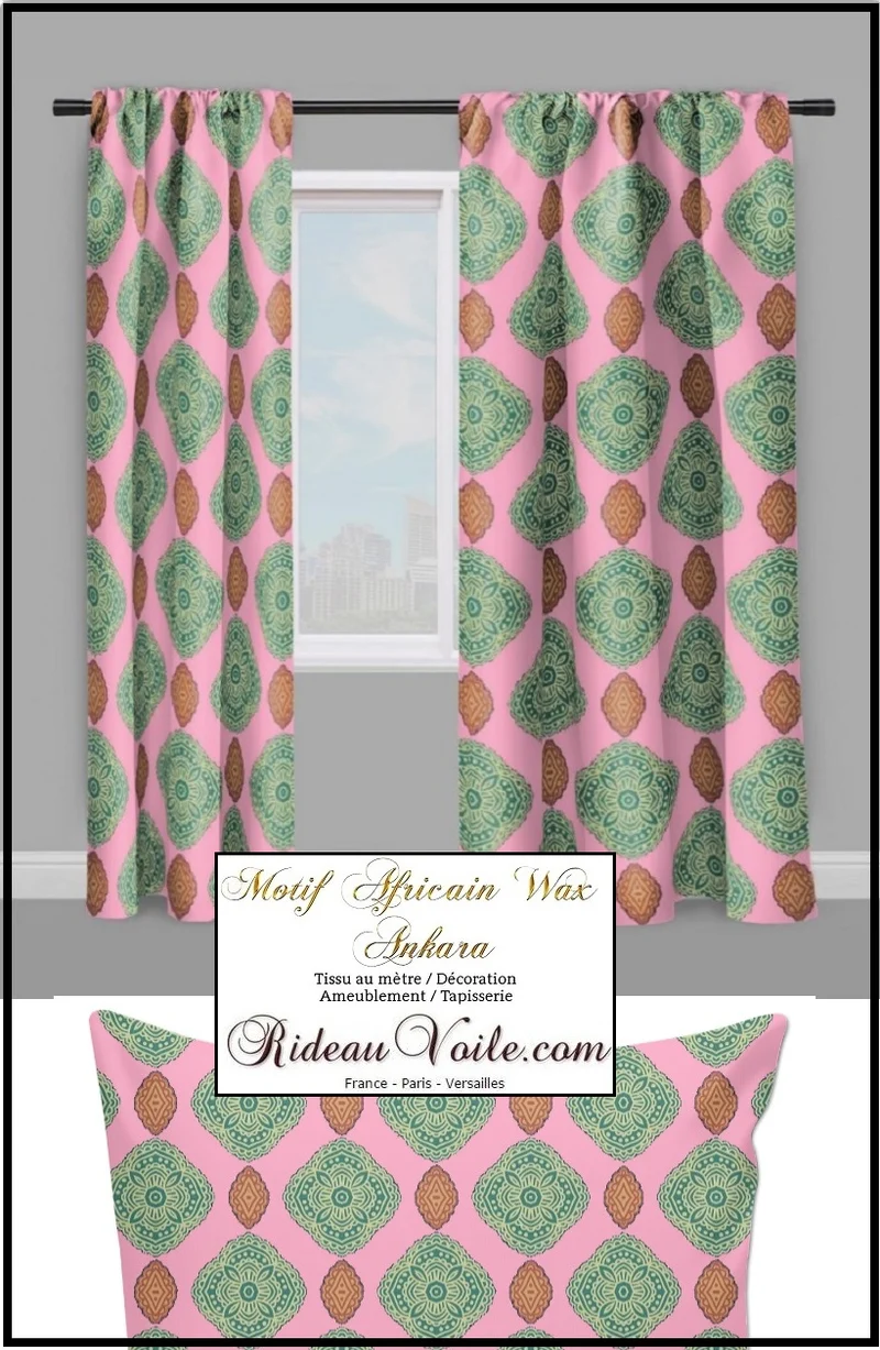 Mode africaine voilage rideau couette tissu déco ameublement motif AFRICAIN mètre