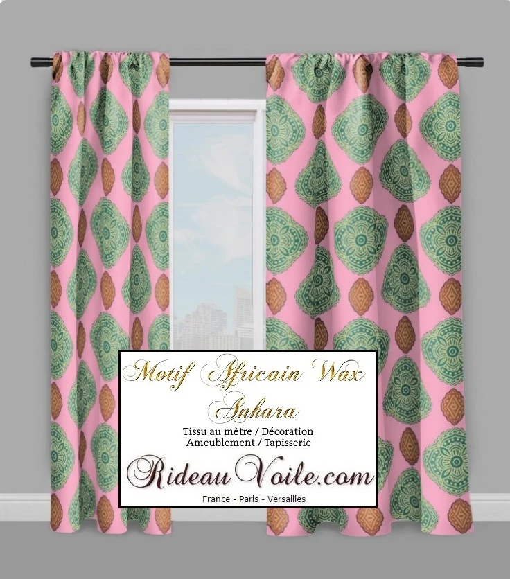 Mode africaine voilage rideau couette tissu déco ameublement motif AFRICAIN mètre