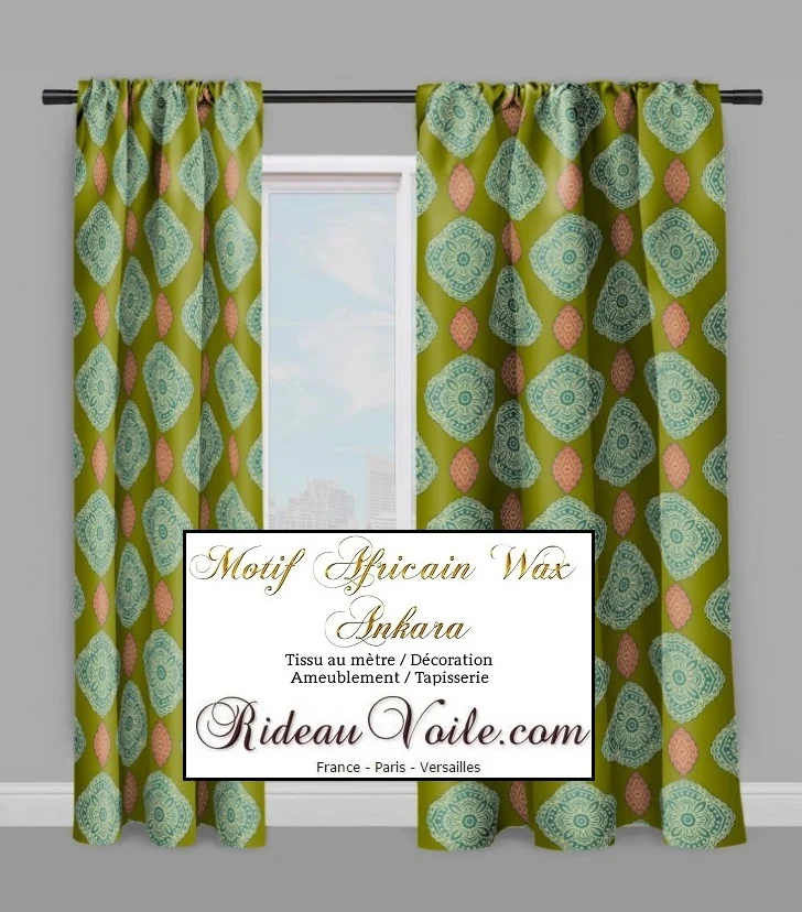 Designer décoration africaine voilage rideau couette tissu motif AFRICAIN mètre