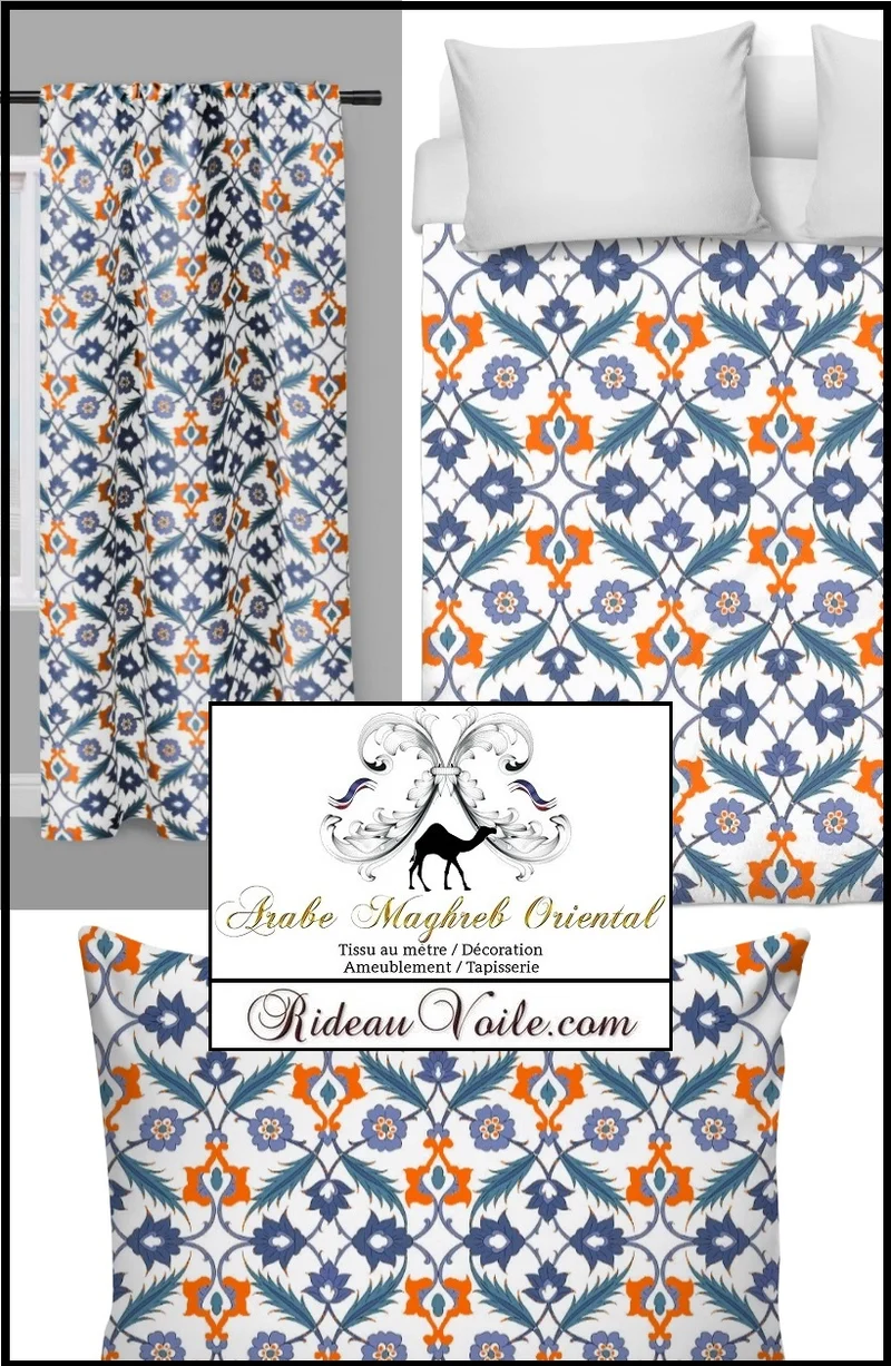 Boutique Maghreb tissu ameublement tapisserie motif Florale orientale Arabe mètre