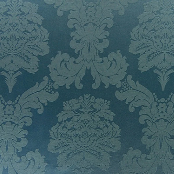 Tissu ameublement Tapisserie mètre jacquard DAMASCO Baroque bleu rideau