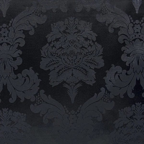 Tissu ameublement mètre jacquard DAMASCO Baroque rideau xtrento bleu navy