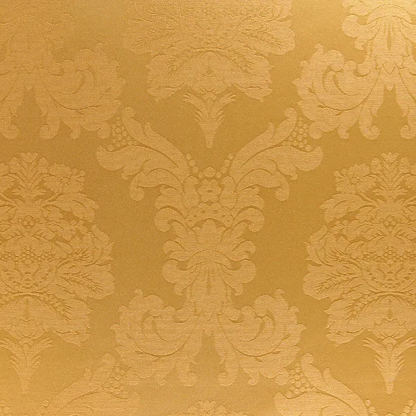 Tissu mètre jacquard ameublement Damasco Baroque rideau Damassé Or
