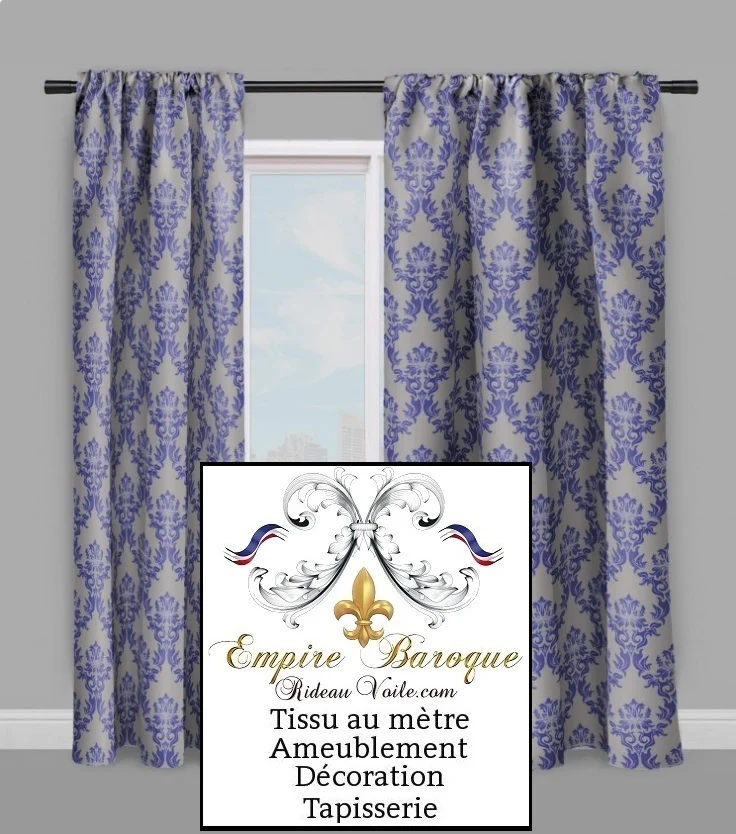Tissu motif imprimé motif Damasco vorhang stoff tessuto tecido barroco barocke Muster