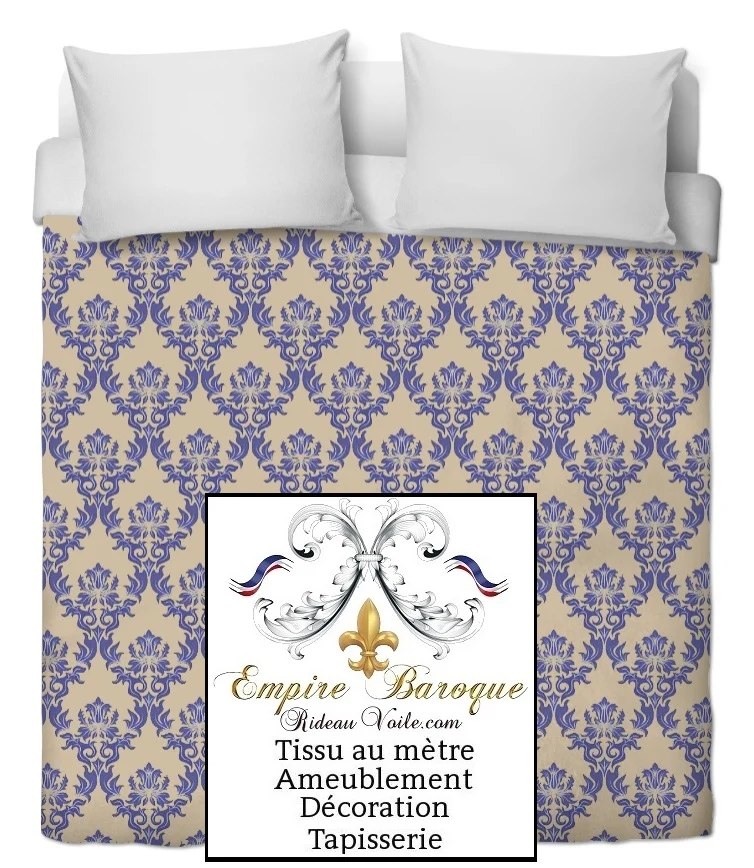 Tissu ameublement mètre Baroque rideau voilage couette Rococo French fabric