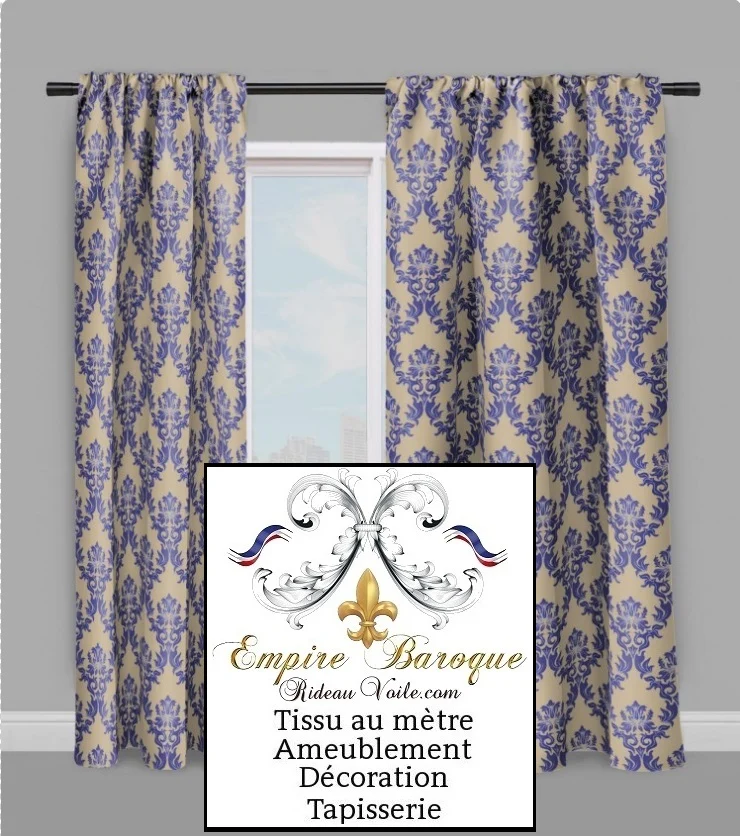 Tissu ameublement mètre Baroque rideau voilage couette Rococo French fabric