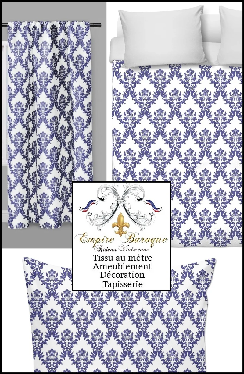 Tissu ameublement au mètre Baroque Frenc fabrics tessuto barroco barocke Muster