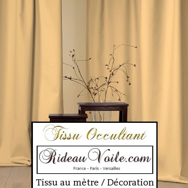 Ameublement tissu occultant rideau obscurcissant mètre blackout fabrics drapes beige