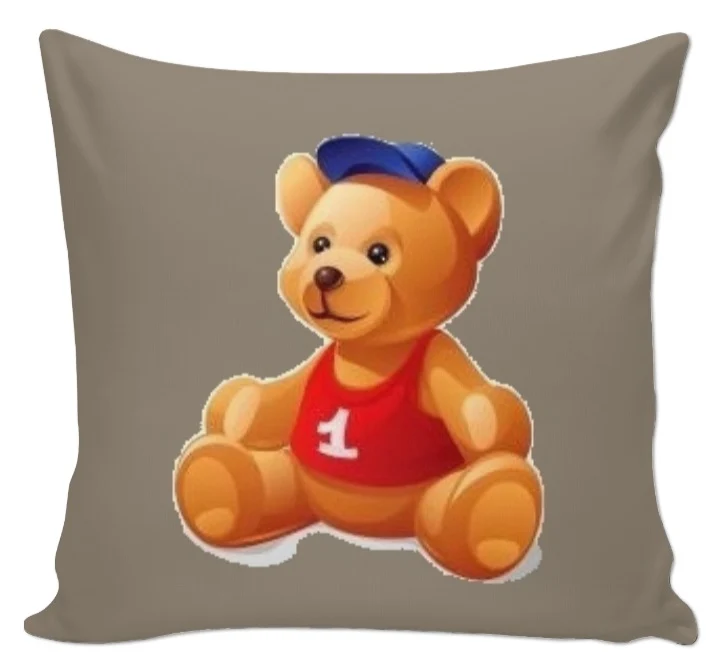 Design chambre enfant bébé décoration tissu mètre rideau couette motif ours