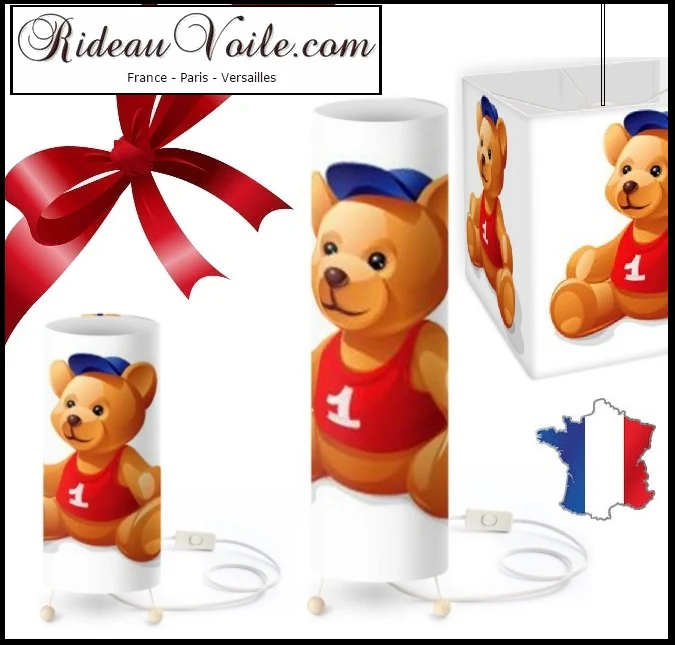Déco tissu ameublement motif imprimé ours ourson mètre rideau couette voilage