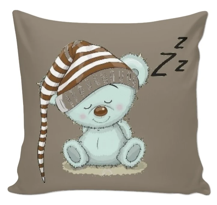 Tissu décoration chambre enfant bébé motif imprimé ourson mètre rideau couette