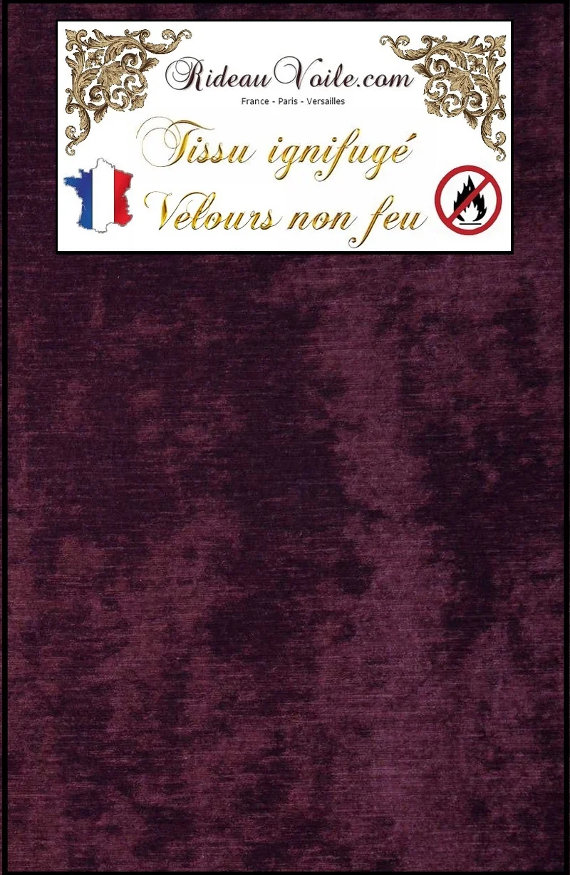 Tissu velours mauve ameublement mètre Ignifugé rideau velvet fabrics fireproof