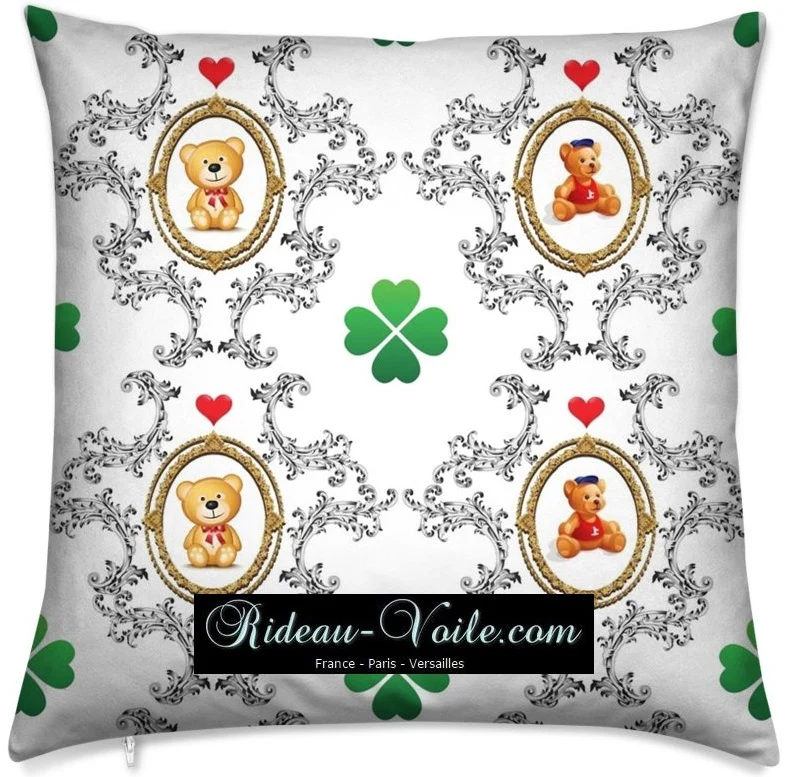 Rideauvoile Chambre univers bébé enfant Tissu au mètre motif imprimé ourson Teddy