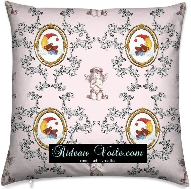 Chambre bébé enfant rideau couette Tissu mètre décoration motif ourson et Anges