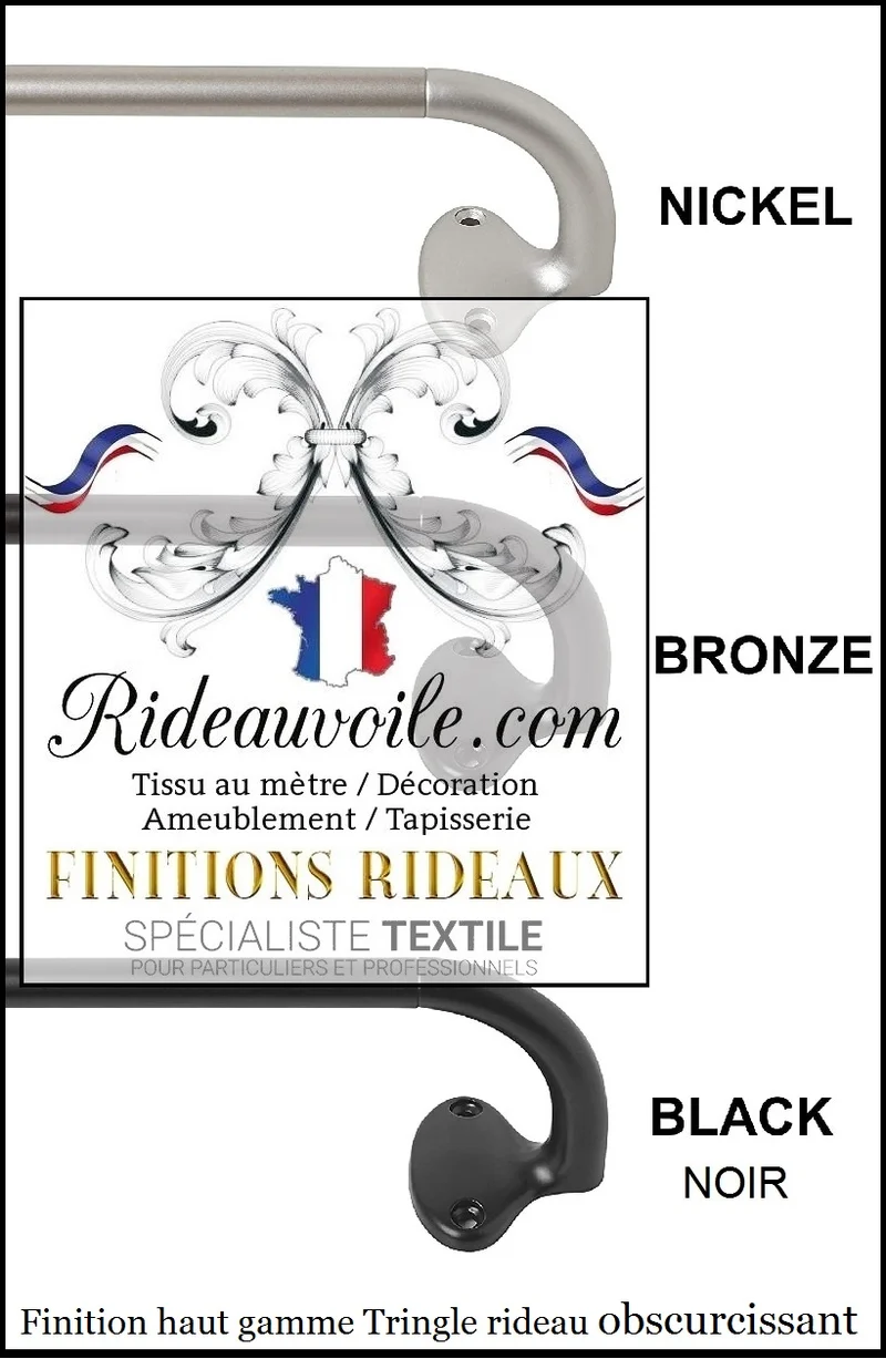 Boutique accessoire Kit tringle barre support pour Finition obscurcissant rideau voilage