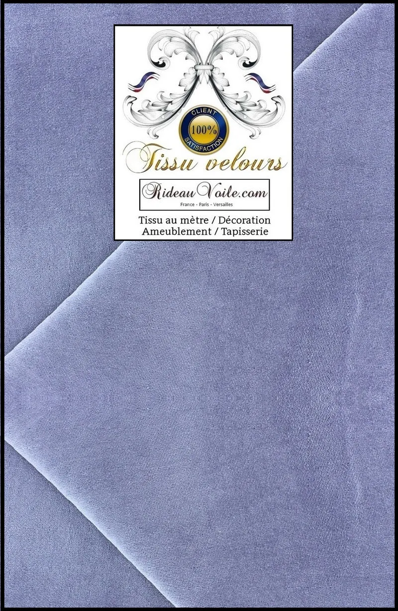Boutique Rideauvoile Tissu velours parme ameublement au mètre rideau sur mesure