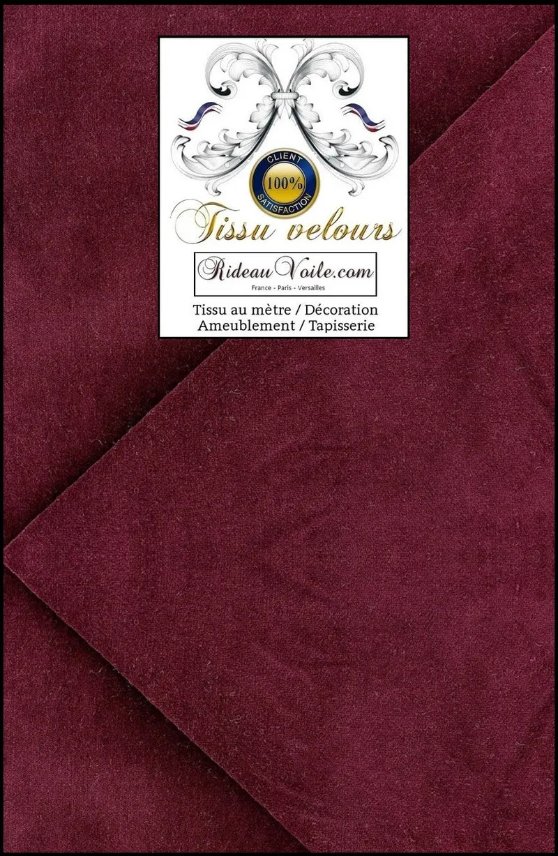 Tissu velours ameublement uni brun mètre rideau store dessus de lit sur mesure