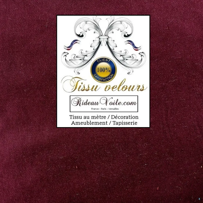 Tissu velours ameublement uni brun mètre rideau store dessus de lit sur mesure